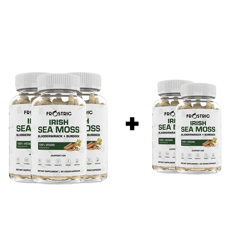 Organic Irish Sea Moss With Bladderwrack and Burdock Root - 45 Servings™️