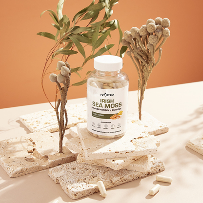 Organic Irish Sea Moss With Bladderwrack and Burdock Root - 45 Servings