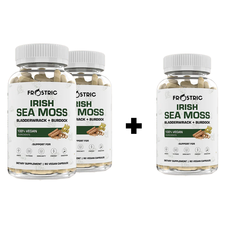 Organic Irish Sea Moss With Bladderwrack and Burdock Root - 45 Servings™️